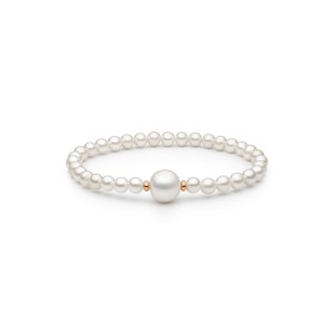 Bratara perle naturale albe si argint placat cu aur roz DiAmanti 254-115B-G (Argint 925‰ 0,1 g.)